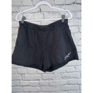 H&M Women’s Sweat Shorts Size Large “Sunny Soul” Black